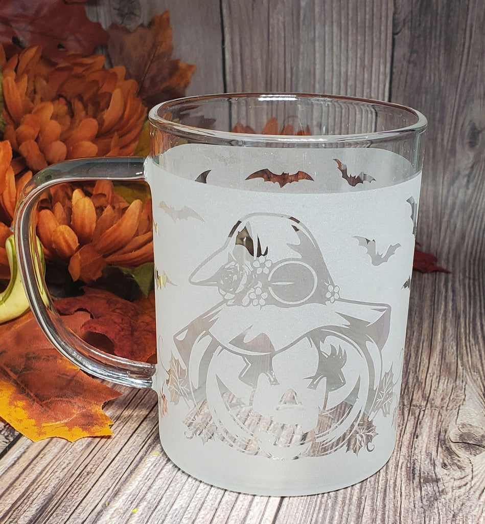 Clear Glass Halloween Mug, Glass Coffee Mug, Cute Ghost Mug, Clear