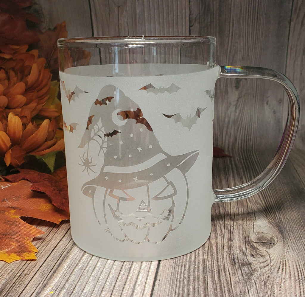 Witches Brewing Co Glass Cup, Halloween Cup, Ghost Libbey Glass