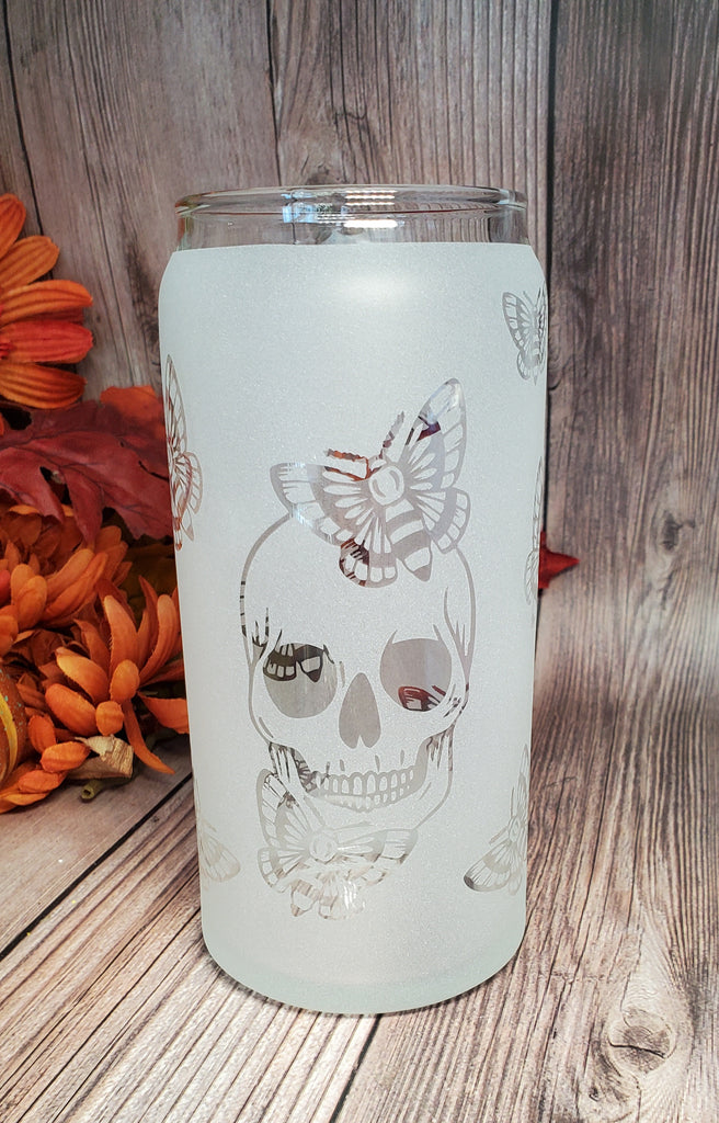 Ghost Glass Beer Can Cup, Middle Finger Personalized Glass Tumbler