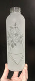 18 oz Etched Glass Bottles