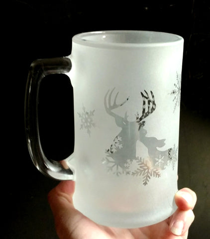 Etched Beer Mug 16 oz