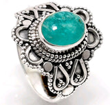 Amazonite Sterling Silver Ring Size 7