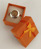 Sterling Silver Rutilated Quartz Ring Size 15.5